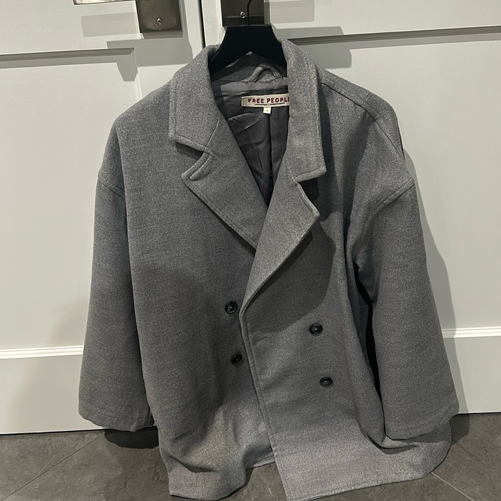 Women’s Free People Large Grey Peacoat